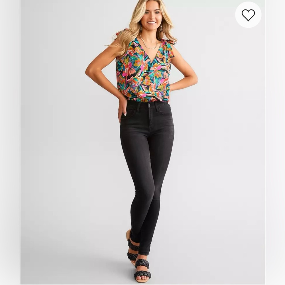 KanCan Distressed Black Ankle Jeans